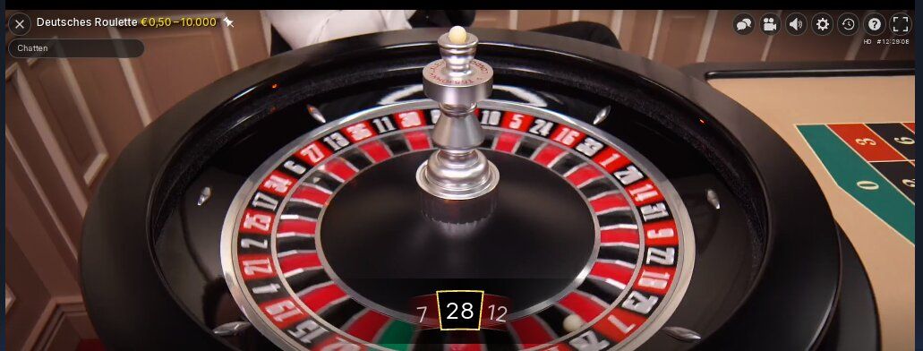 Deutsches Roulette live im VulkanVegas Casino
